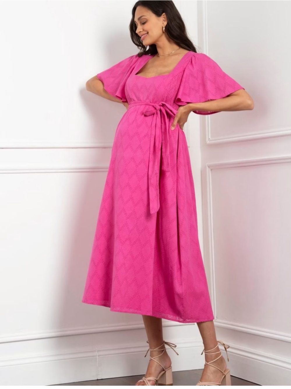 Seraphine Pink Maternity Dress Sz 6
